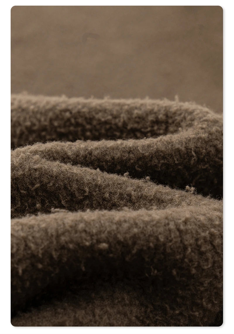 ZODF Retro Winter Monkey Washed Fleece Pants For Men Unisex Washed High Street 332gsm Warm Oversized Straight Trousers HY0892