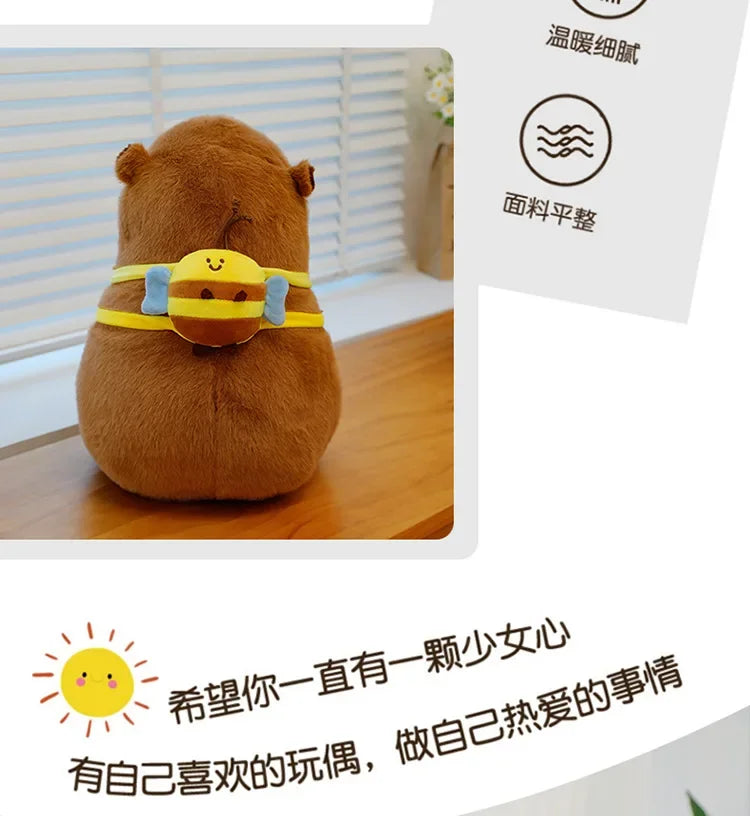 50cm Capybara Plush Simulation Capibara Anime Fluffty Toy Cute Doll Stuffed Animals Soft Doll Plush  Children's Birthday Gifts