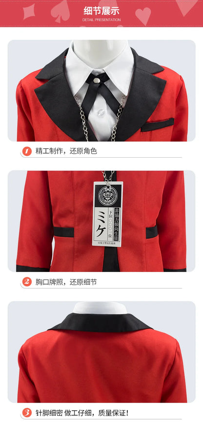 HOMCHEE TRENDS Jabami Yumeko Cosplay Set Adult Cotton Polyester