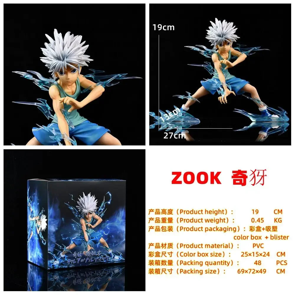 New Hunter×Hunter Anime Figures Killua Zoldyck Figure 19cm Pvc Action Figure Model Decoration Collection Ornament Birthday Gift