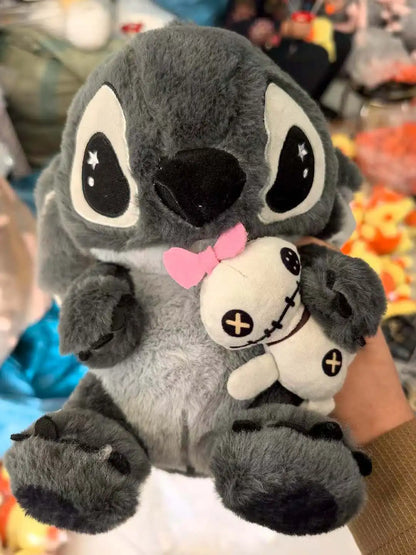 Disney Lilo & Stitch Scrump Plush Toys Grey Kawaii Anime Plushie Dolls Stitch Soft Stuffed Pillows Christmas Gifts for Childrens