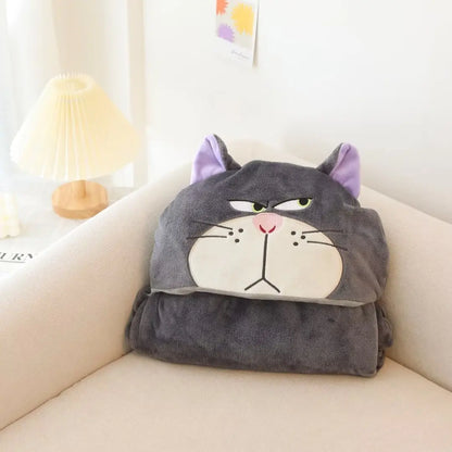 Cartoon Cute Lucifer Hooded Cloak Blanket Office Dormitory Autumn Winter Warm Animal Cloak Nap Blanket Practical Exquisite Gift