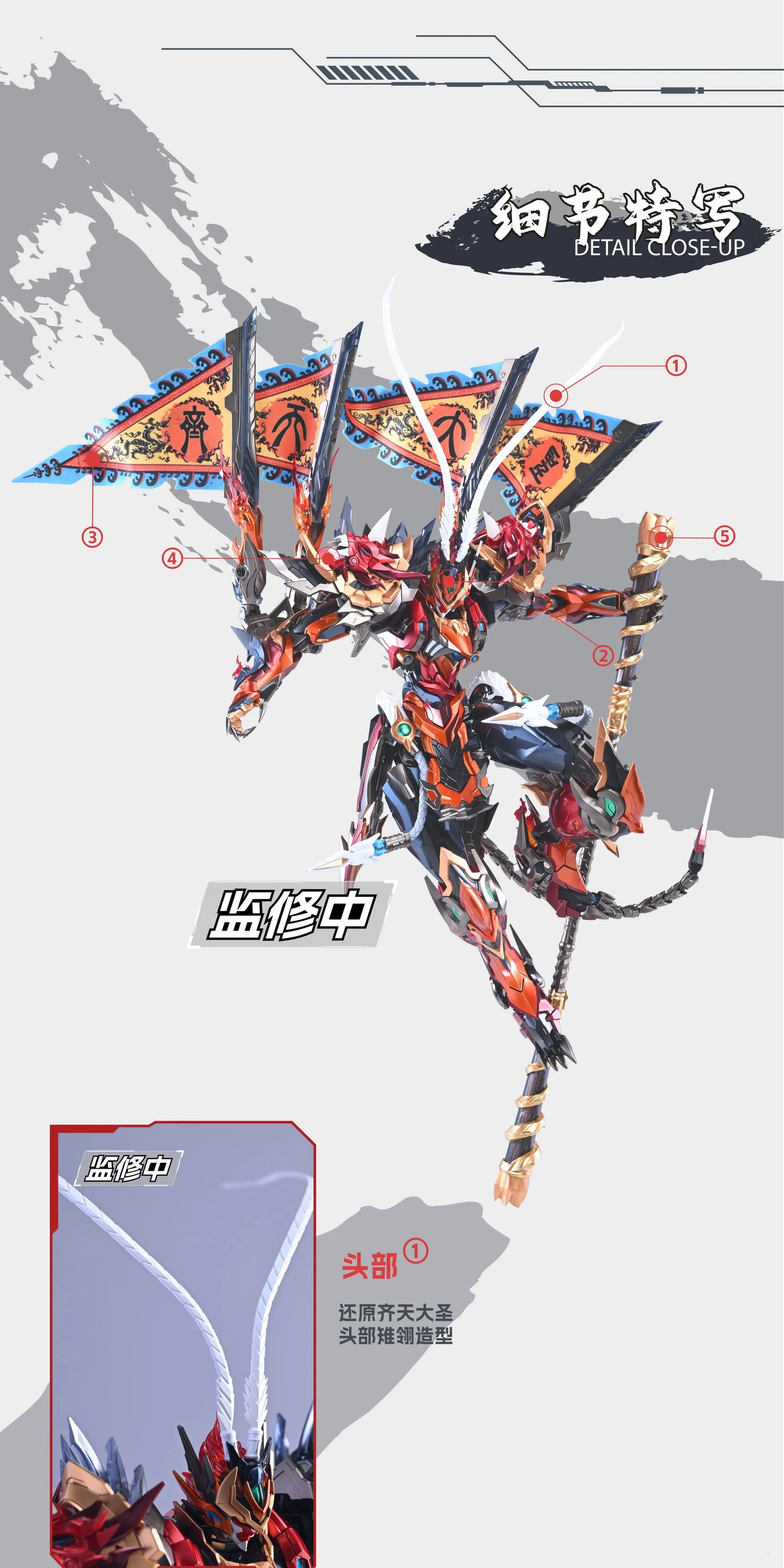 MOTOR NUCLEAR MNQ-XH08 Monkey King Sun WuKong Series ABS Alloy Skeleton Action Figure Fully Poseable Assembly Model Toy Boy Gift