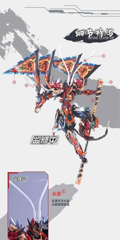 MOTOR NUCLEAR MNQ-XH08 Monkey King Sun WuKong Series ABS Alloy Skeleton Action Figure Fully Poseable Assembly Model Toy Boy Gift