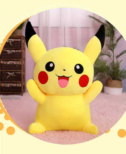 25/45/55/65CM Pokemon Pikachu Plush Doll Japanese Cartoon Animal Stuffed Children's Pikachu  Ornament Cushion Plushies Gift