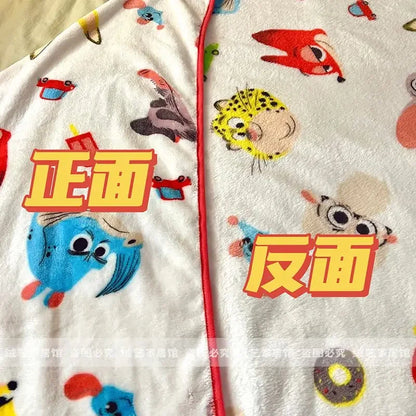 Cartoon Animal Zootopia Cushion Blanket Comfortable Soft Bed Back Cushion Nick Judy Fox Rabbit Leopard Cushion Blanket Car Gift