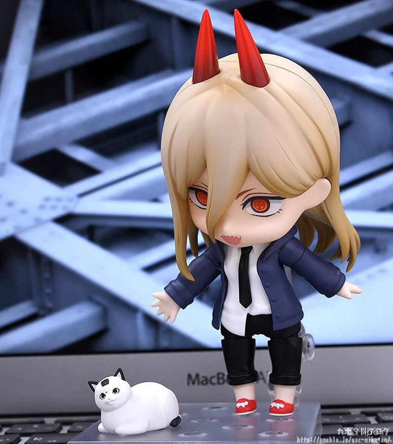 10cm Chainsaw Man Anime Figure Denji Pochita Power Action Figure PVC Chainsaw Man Denji Figurine Adult Collection Model Doll Toy