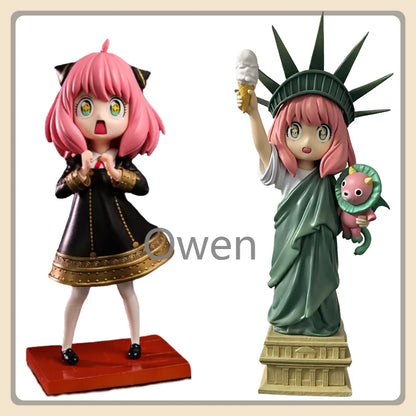 Anime Spy×Family Action Figures Anya Forger Cute Statue de la liberté figurine Model Toys PVC Collectible Ornament Birthday Gift