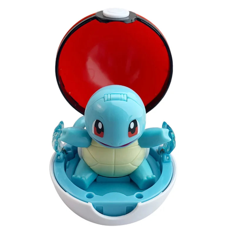 Original Pokemon Figure Pikachu Piplup Cubone Mimikyu Jigglypuff Cute Anime Ornament Pokeball Deforme Figurine Children Toy Gift