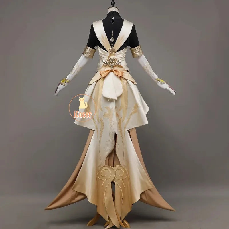 Honkai Star Rail Aglaea Memosprite Cosplay Costume Tailor Dress Summon Amphoreus The Goldweaver Halloween Party for Women Props