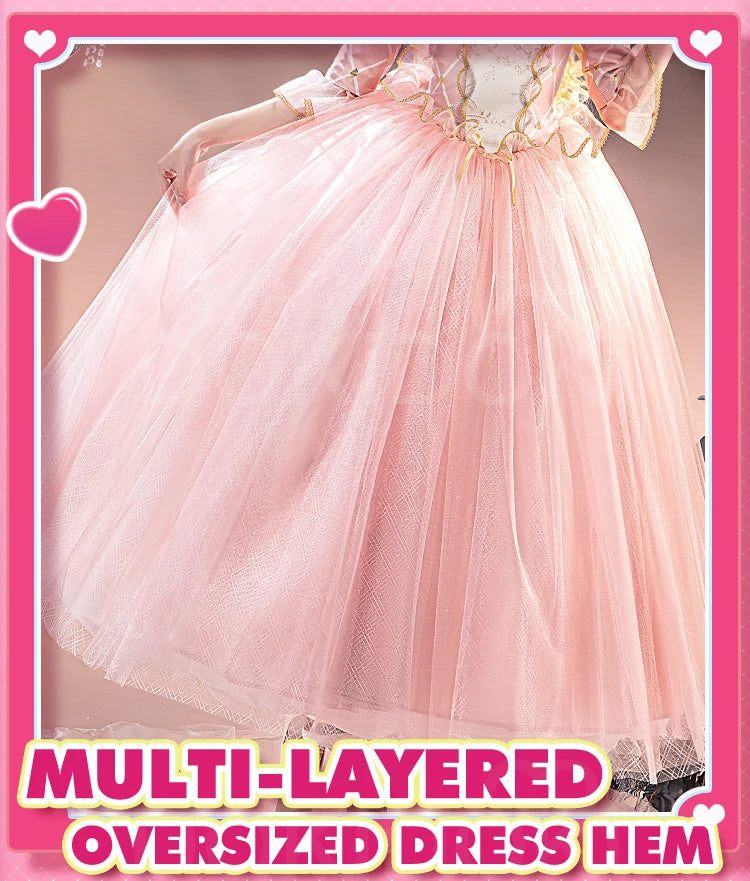 Women Princess Cosplay Dress DokiDoki-SR Women Girl Jewelry Princess Pink Dress Costume Christmas Cosplay