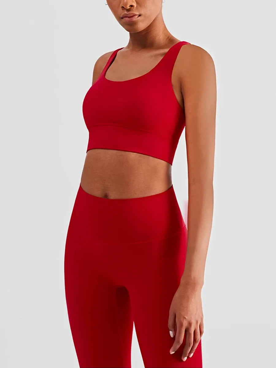 2 Piece Women’s Yoga Tracksuit Athletic Wear Pilates Fitness Suit Gym Workout Push-Up Sports Bra and Leggings Set