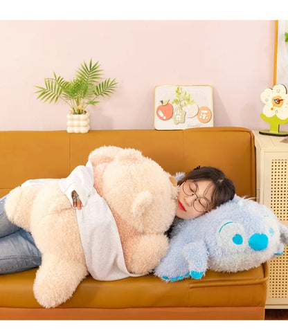 50/70cm Big Size Disney Stitch Pooh Bear Cartoon Anime Plush Stuffed Doll Room Decoration Stuffed Animal Pillow Ornamental Gift