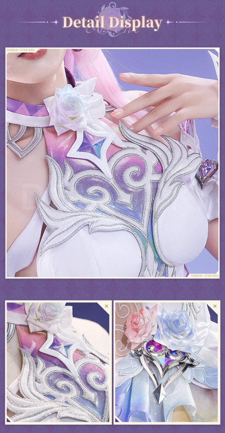 Cyrene Cosplay Costume Game Honkai: Star Rail【S-2XL】DokiDoki-SR HSR Cyrene Women Dress Veil SP Version Cosplay Plus Size