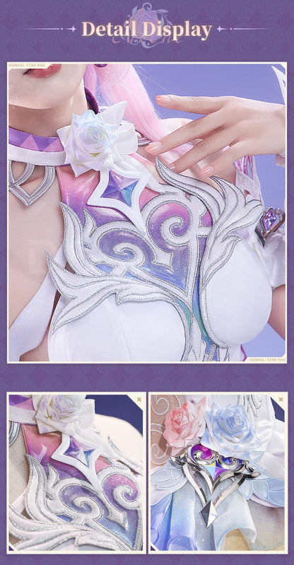 Cyrene Cosplay Costume Game Honkai: Star Rail【S-2XL】DokiDoki-SR HSR Cyrene Women Dress Veil SP Version Cosplay Plus Size