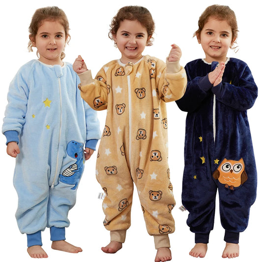 Baby Pajamas Newborn Boy Girl 6 to 9 12 18 24 Months Winter Pijamas One Pieced Warm Infantil Pijama Toddler Kids Blanket Sleeper