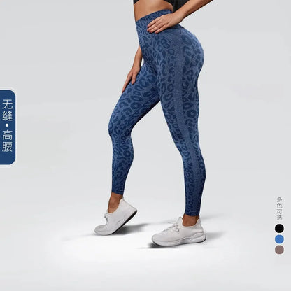 Seamless High Waist Scrunch Butt Leggings for Women Yoga Fitness Sports Tights ck81 - Dark blue / S