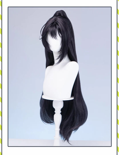 IN STOCK Rodion Ishmael Hong Lu Cosplay Wig Game DokiDoki Women Men 90cm Orange Black Long Hair Ishmael Cosplay Free Wig Cap