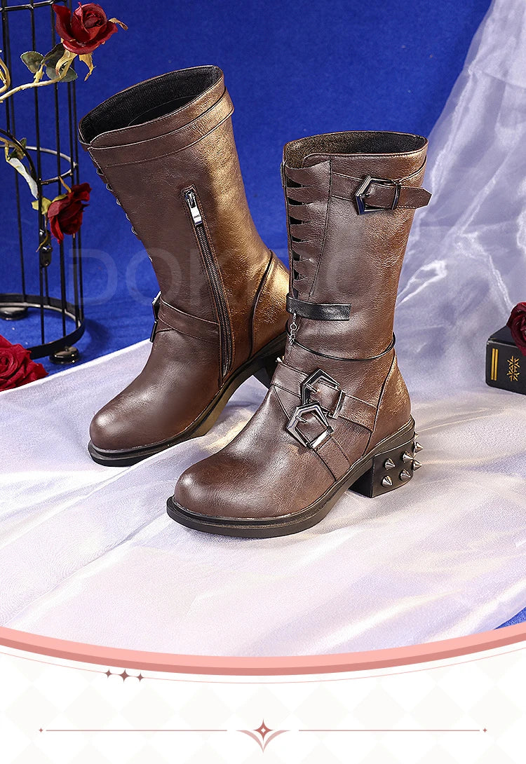 Heroine Caleb Shoes Cosplay Game Love and Deepspace DokiDoki Men Women MC Hunter Boots Caleb Cosplay Shoes