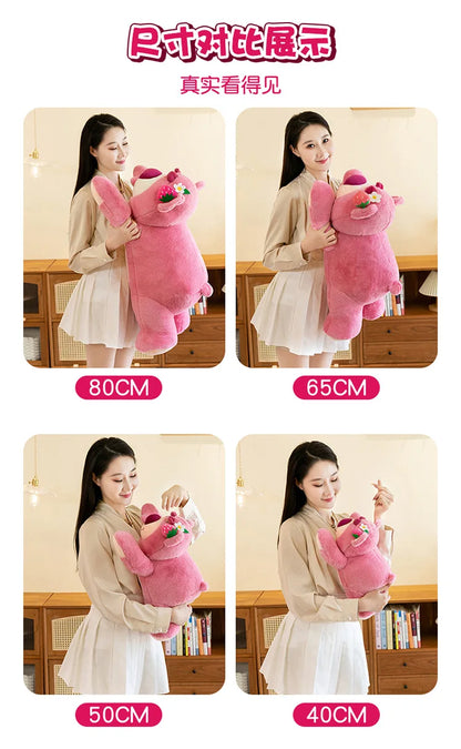50/60/80CM Big Size Disney Lotso Kawaii Anime Plush Stuffed Doll Cartoon Room Decoration Plush Pillow Children's Holiday Gifts