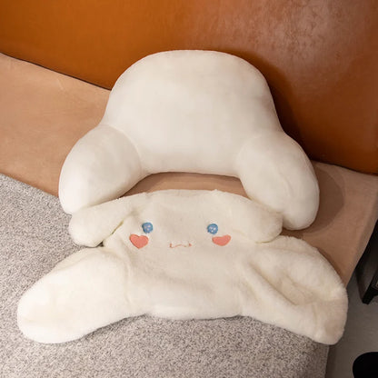 Sanrio Comfortable Back Cushion With Headrest Cinnamoroll My Melody Kuromi Cushion Lumbar Support Chair Sofa Bed Washable Gifts