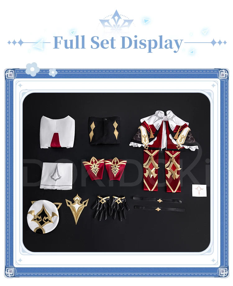 IN STOCK Dahlia Cosplay Costume Game Genshin Impact【S-2XL】DokiDoki-R Mondstadt Dahlia Hat Men Halloween Costume Plus Size