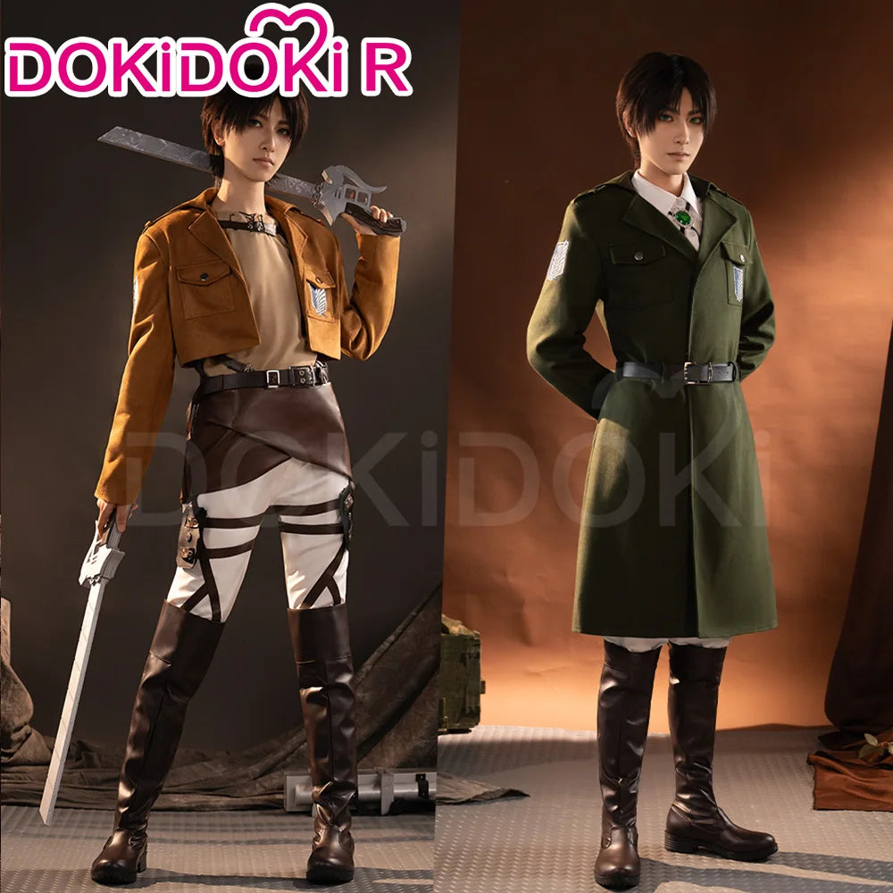 IN STOCK Erenn Mikasaa Levii Hangee Arminn Cosplay Costume Anime【S-3XL】DokiDoki-R Women Men Leather Plus size