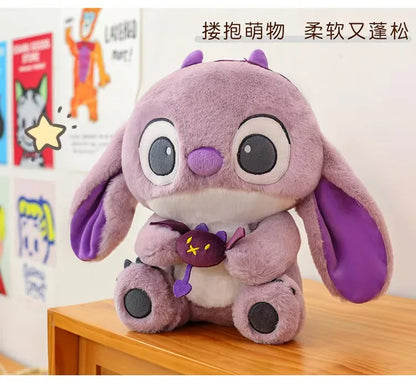 30CM-80CM Lilo & Stitch New Disney Plush Toy Cartoon Scrump Stuffed Doll Soft Anime Pillow Souvenir Kawaii Birthday Gift