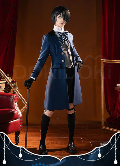 IN STOCK Ciel Sebastian Cosplay Costume Anime【S-3XL】DokiDoki-R Men Halloween Uniform Ciel Cosplay Plus Size