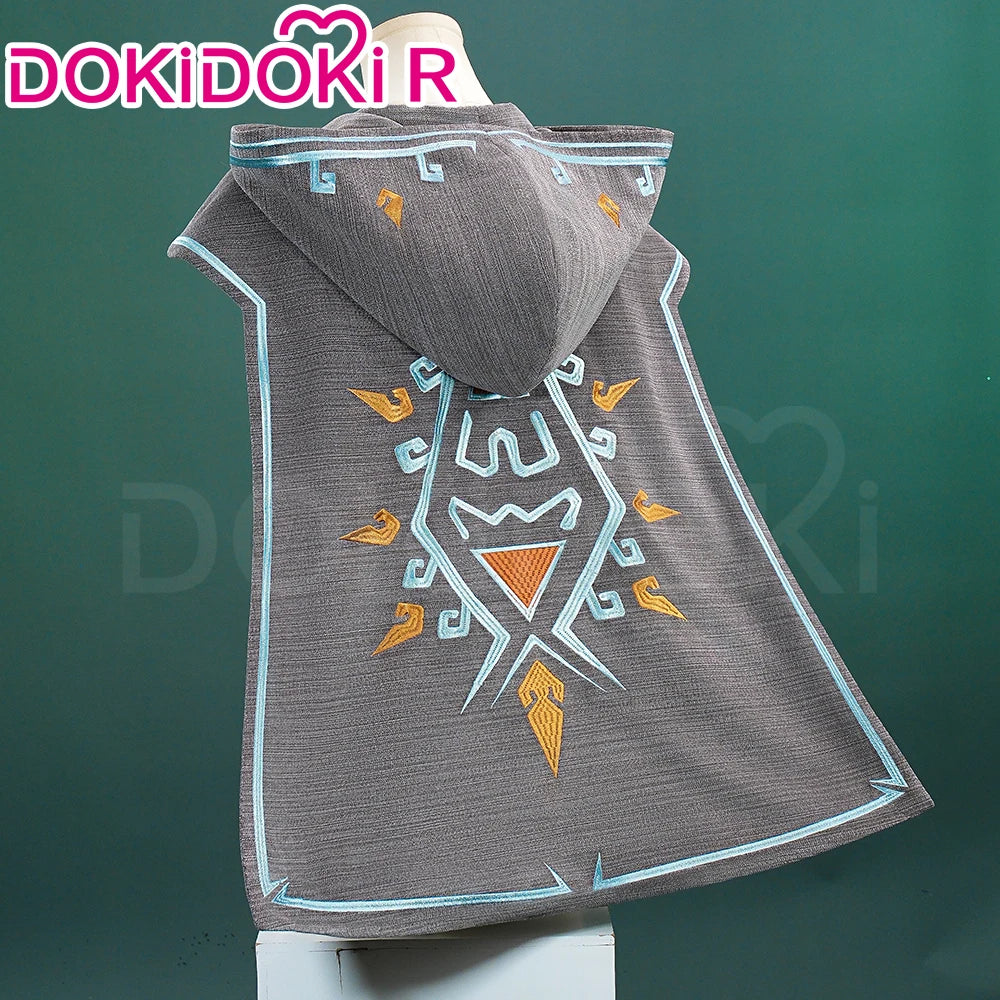 IN STOCK Linkk Cloak Cosplay Game Cosplay Costume【S-3XL】DokiDoki-R Cloak Linkk Cosplay Plus Size Grey Cape Halloween Cloak