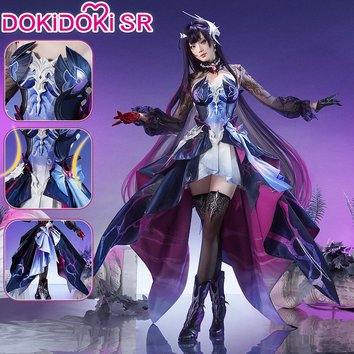 Hysilens Cosplay Costume Game Honkai: Star Rail DokiDoki-SR HSR Dress Hysilens Cosplay Halloween Costume