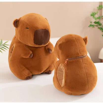 30/40cm Soft Capybara Hand Warmer Pillow Stuffed Funny Capybara Plush Hand Warmer Cartoon Portable Capybara Plush Stuffed Doll