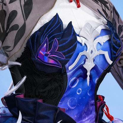 Honkai Star Rail Hysilens Cosplay Costume Wig Dress Headwear Amphoreus Festival Halloween Party for Women Girls Cos Props iCoser