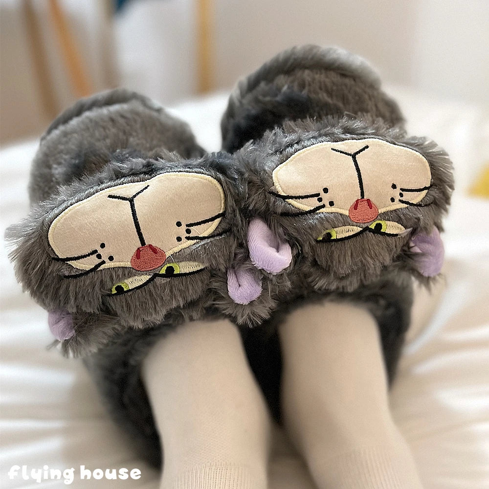 Cute Disney Lucifer Slippers Comfortable Indoor Home Shoes Kawaii Cartoon Anime Shoes Birthday Gifts for Autumn Winter Girl
