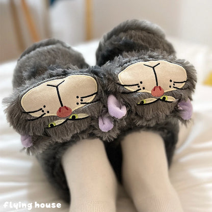 Cute Disney Lucifer Slippers Comfortable Indoor Home Shoes Kawaii Cartoon Anime Shoes Birthday Gifts for Autumn Winter Girl