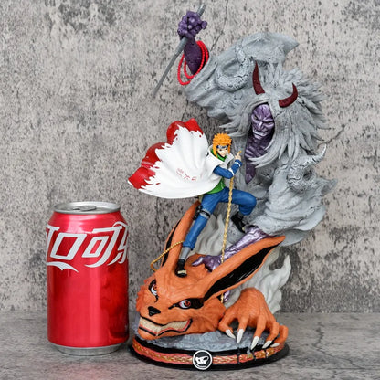 New 29cm Naruto Anime Yellow Flash Namikaze Minato Action Figures Pvc Gk Statue Model Desktop Decoration Collection Toy Gifts