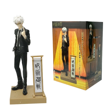 17cm Jujutsu Kaisen Anime Figure Suit Gojou Satoru Action Figure Handsome Suit Man Geto Suguru Figurine PVC Collection Model Toy
