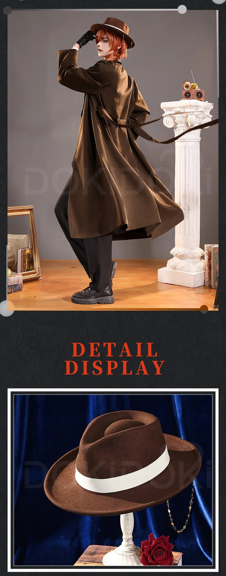 IN STOCK Nakaharaa Chuyaa/Dazaii Osamuu Cosplay Costume Anime Cosplay DokiDoki-SR Cosplay Costume Nakahara Chuuya Men Cosplay