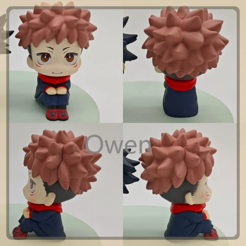 Popular Big Head Cute Anime Jujutsu Posture Figurine Naruto Shippuden Action Figures PVC Q Version Collection Model Toys Gifts