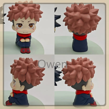 Popular Big Head Cute Anime Jujutsu Posture Figurine Naruto Shippuden Action Figures PVC Q Version Collection Model Toys Gifts