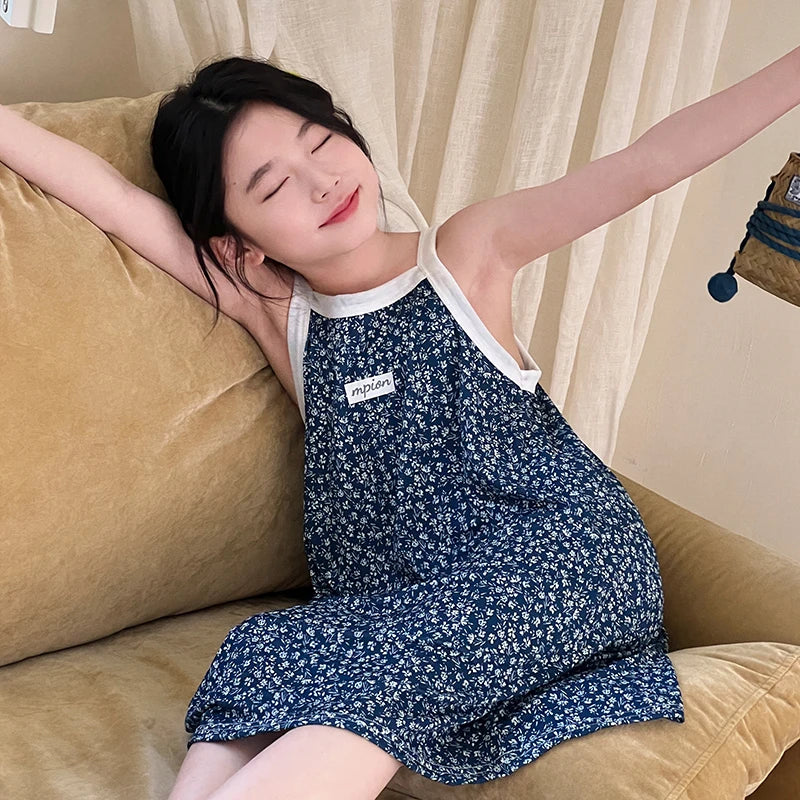 Girls Night Dresses Summer Sleeveless Pink Red Camisole Toddler Girl Sleepwear Nightgown 2 to 3 4 5 6 7 8 9 10 11 12 13 14 Years