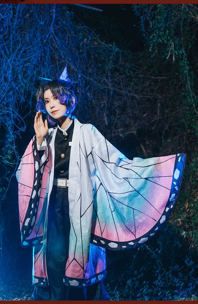 Shinobu Cosplay Costume Anime DokiDoki-SR Women Uniform Shinobu Cosplay Haori Women Halloween Costume