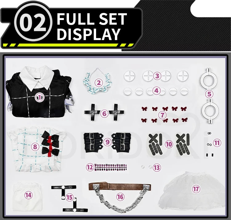 【L Size Sold Out】Corin Wickes Cosplay Game Zenless Zone Zero DokiDoki-R Victoria Housekeeping Corin Bag Women Cute Maid Dress