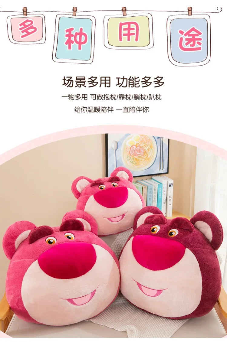 65cm Disney Toy Story 4 Strawberry Bear Cute Girl Heart Bear Backrest Plush Toy Doll Pillow Doll Cushion with Strawberry Flavor