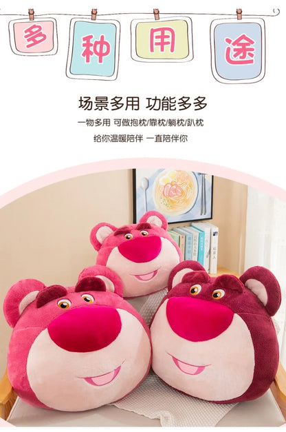 65cm Disney Toy Story 4 Strawberry Bear Cute Girl Heart Bear Backrest Plush Toy Doll Pillow Doll Cushion with Strawberry Flavor