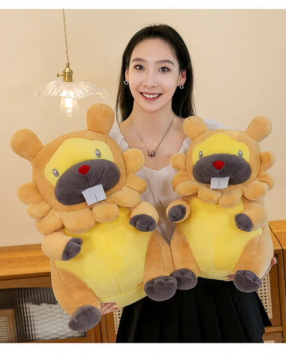 45/55/70CM Big Size Pokemon Bidoof Plush Cartoon Anime Plushies Soft Pillow Doll Kawaii Stuffed Plushie Ornament Gifts for Kids