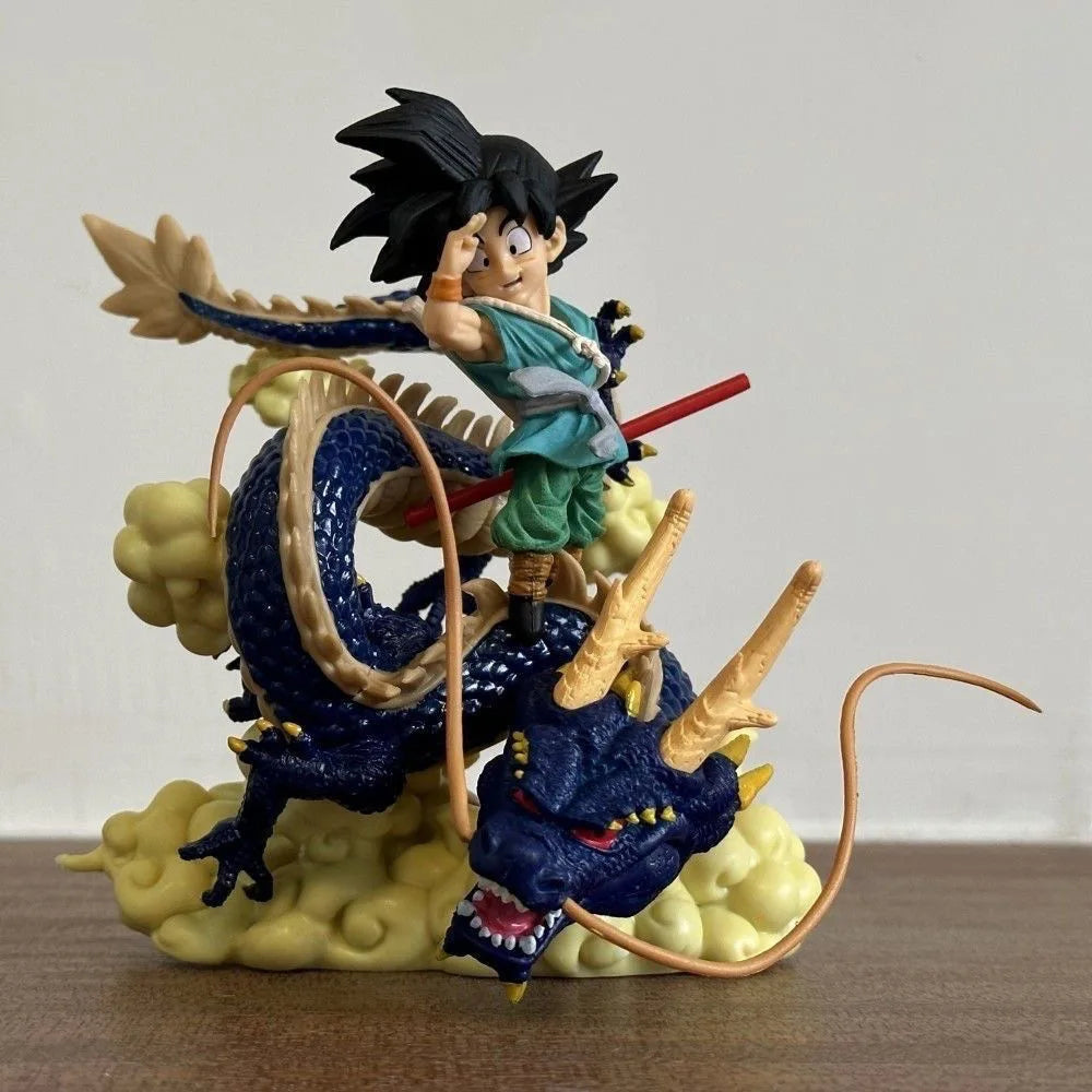 Amime Dragon Ball Z Gk 3d Comic Books Son Goku Riding Shenron Figurine Pvc Action Figure Model Statue Collection Children'S Toy