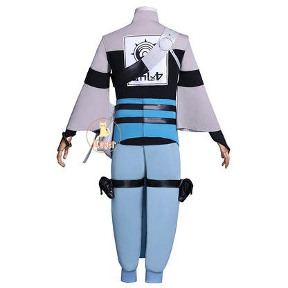 Anime Gachiakuta Zanka Nijiku Cosplay Costume Wig Uniform Earrings Akuta Cleaners Halloween Party for Women Men Carnival Props