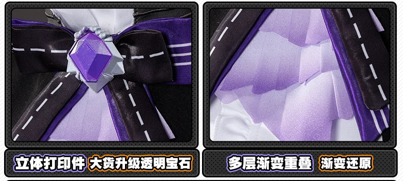 Zenless Zone Zero Vivian Cosplay Costume Wig Dress Uniform Headwear Mockingbird Carnival Halloween Party for Women Girls Props