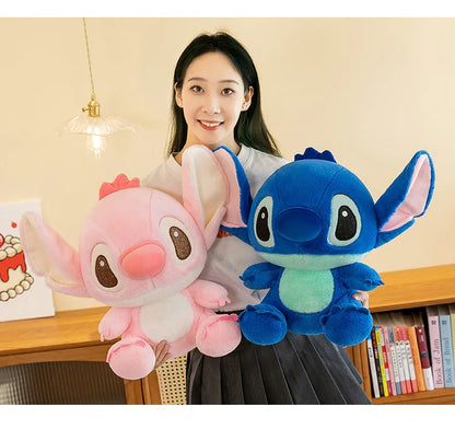 45/60/80CM Super Big Size Disney Stitch Anime Plush Stuffed Doll Kawaii Room Decoration Plushies Children's Pillow Holiday Gifts